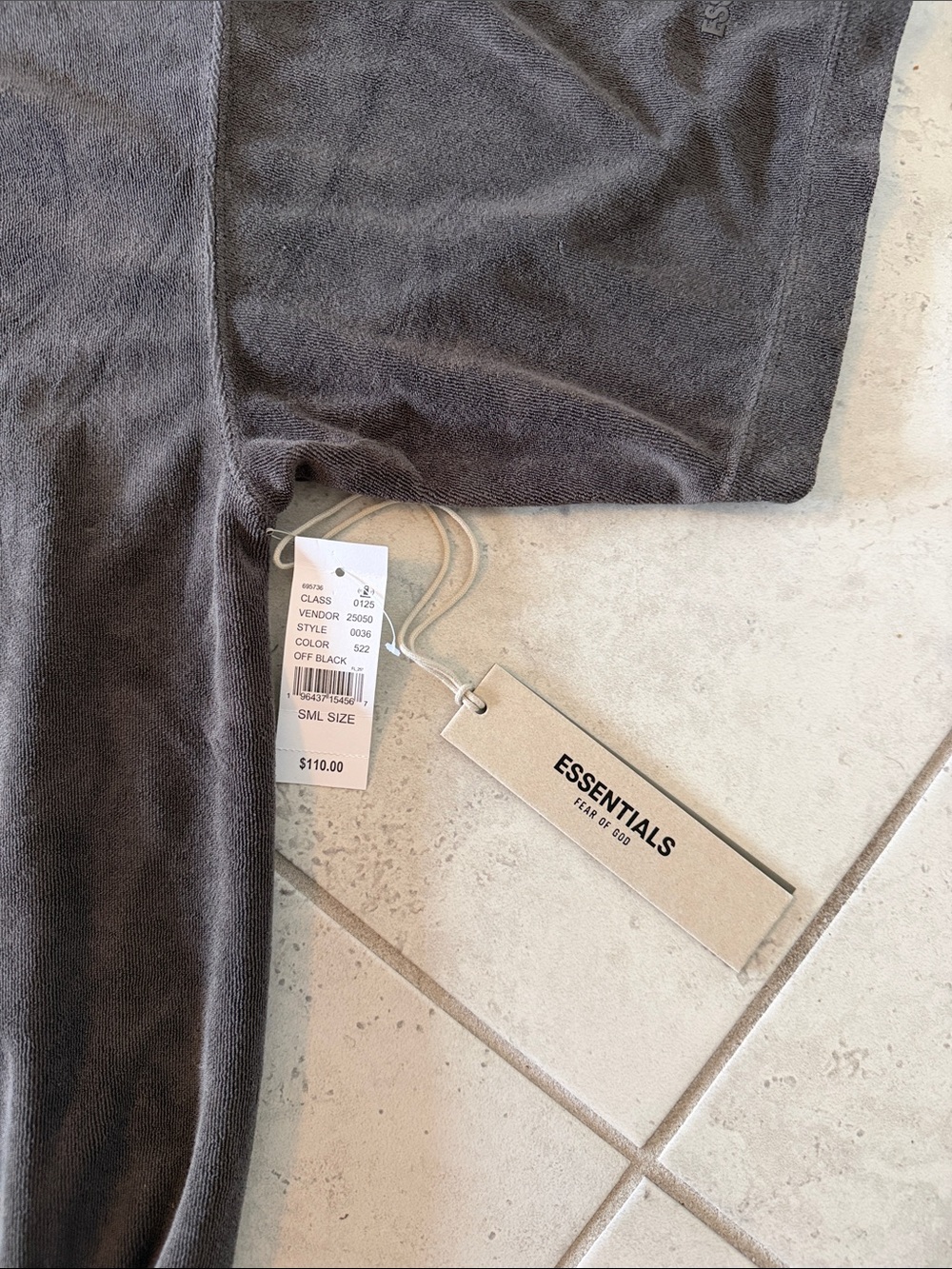 Fear of God Charcoal Short-Sleeve Polo - Picture 2 of 4